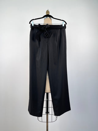 Timeless black trousers in luxurious fine wool (XS/S)