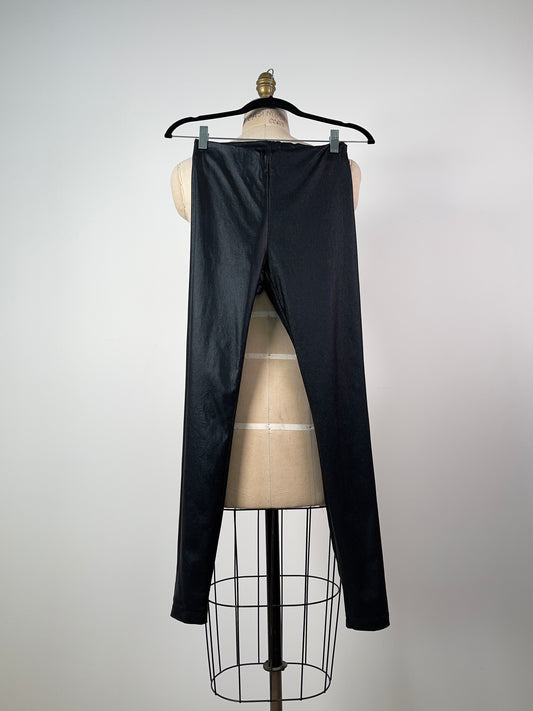 Pantalon legging noir métallisé (XS)