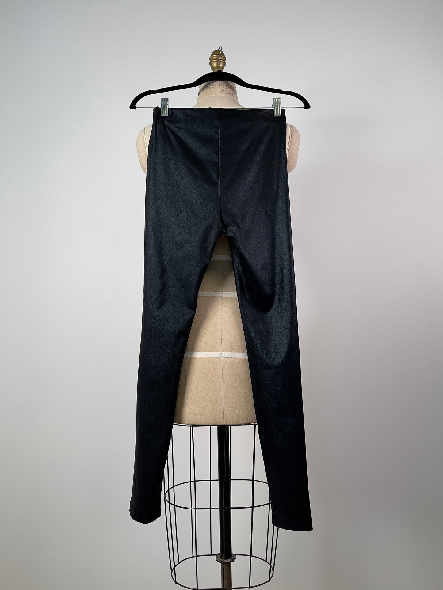 Pantalon legging noir métallisé (XS)