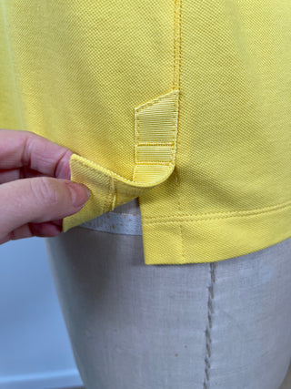 Chandail polo extensible jaune (10)