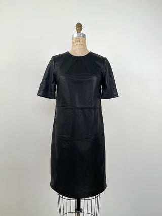 Robe intemporelle en cuir véritable (XS/S)