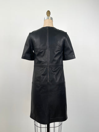 Robe intemporelle en cuir véritable (XS/S)