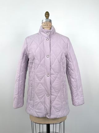 Manteau matelassé lilas lavable (S)