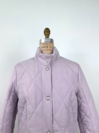 Manteau matelassé lilas lavable (S)