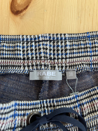 Beige Black and Blue Plaid Jogger Pants (XS/S)