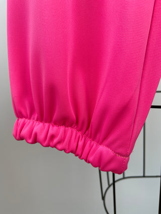 Neon Pink Open Knee Jogger Pants (S/M)