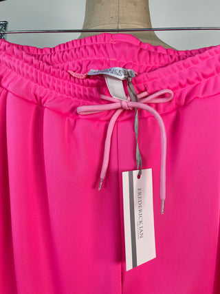 Pantalon jogger rose néon à genoux ouverts (S/M)