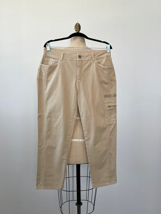 Beige cigarette fit cargo pants (SL-XL)