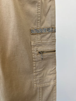 Beige cigarette fit cargo pants (SL-XL)