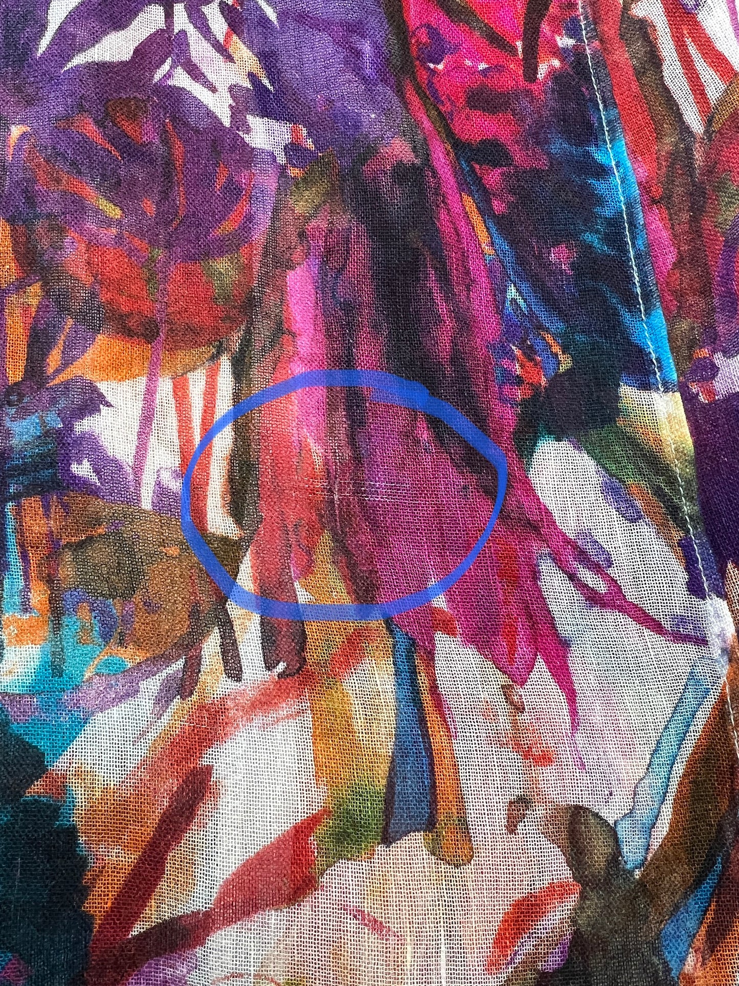 Robe cache coeur évasée à imprimé floral coloré (M)