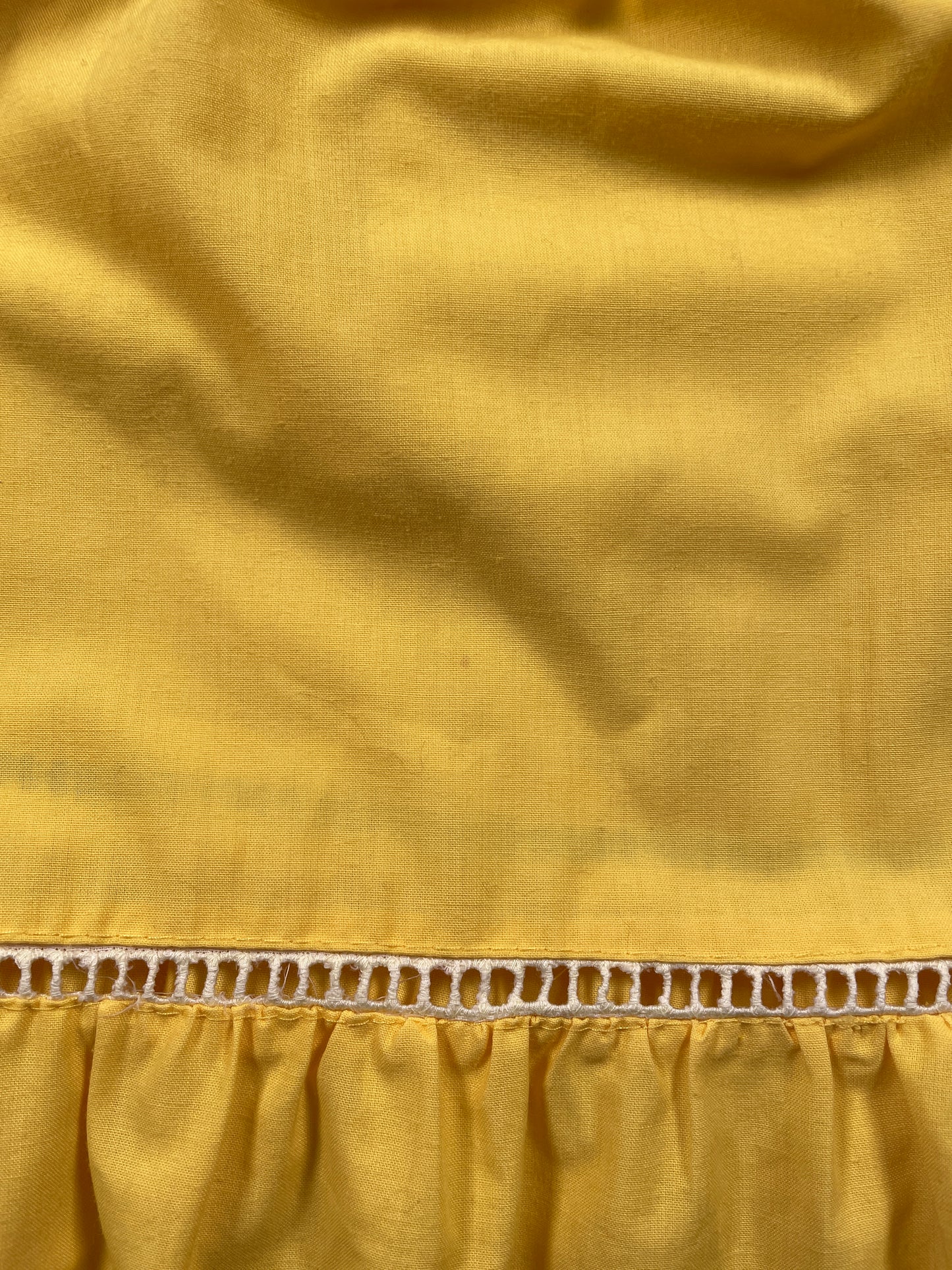 Robe soleil vintage jaune faite en France