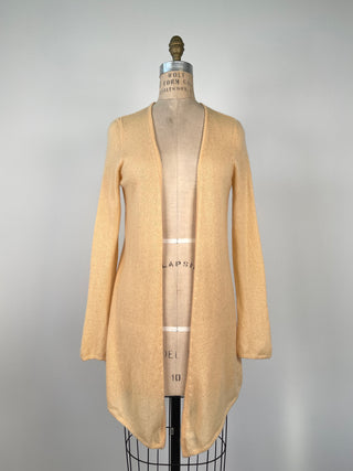 Washable Cashmere Peach Open Jacket (XS/S)