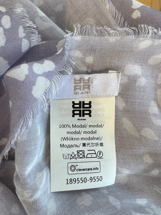 Foulard en modal mauve  tacheté crème lavable