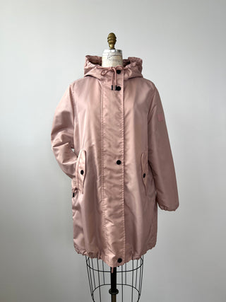 Manteau mi-saison rose thé lavable (M à XL)