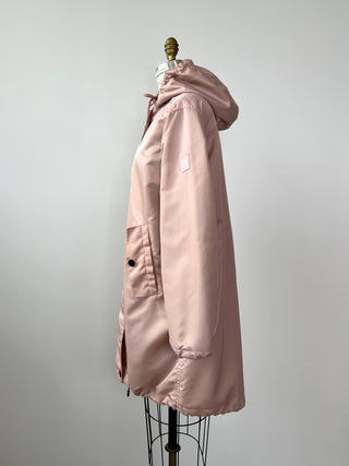 Manteau mi-saison rose thé lavable (M à XL)