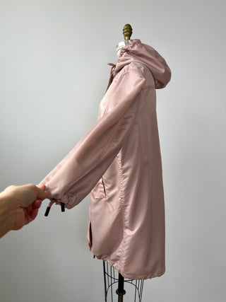 Manteau mi-saison rose thé lavable (M à XL)