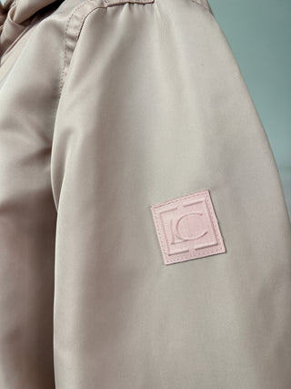 Washable tea pink mid-season coat (M to XL)