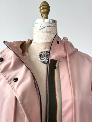 Washable tea pink mid-season coat (M to XL)