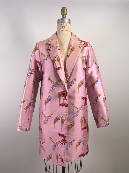 Veste rose à imprimé perroquet (8)