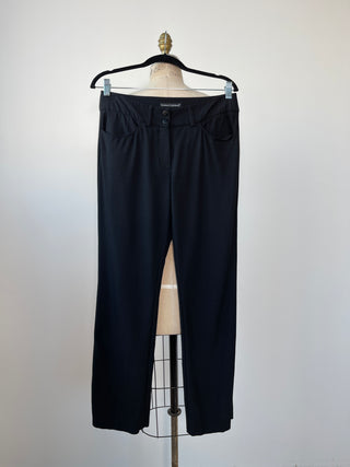 Pantalon noir à coupe droite (S)