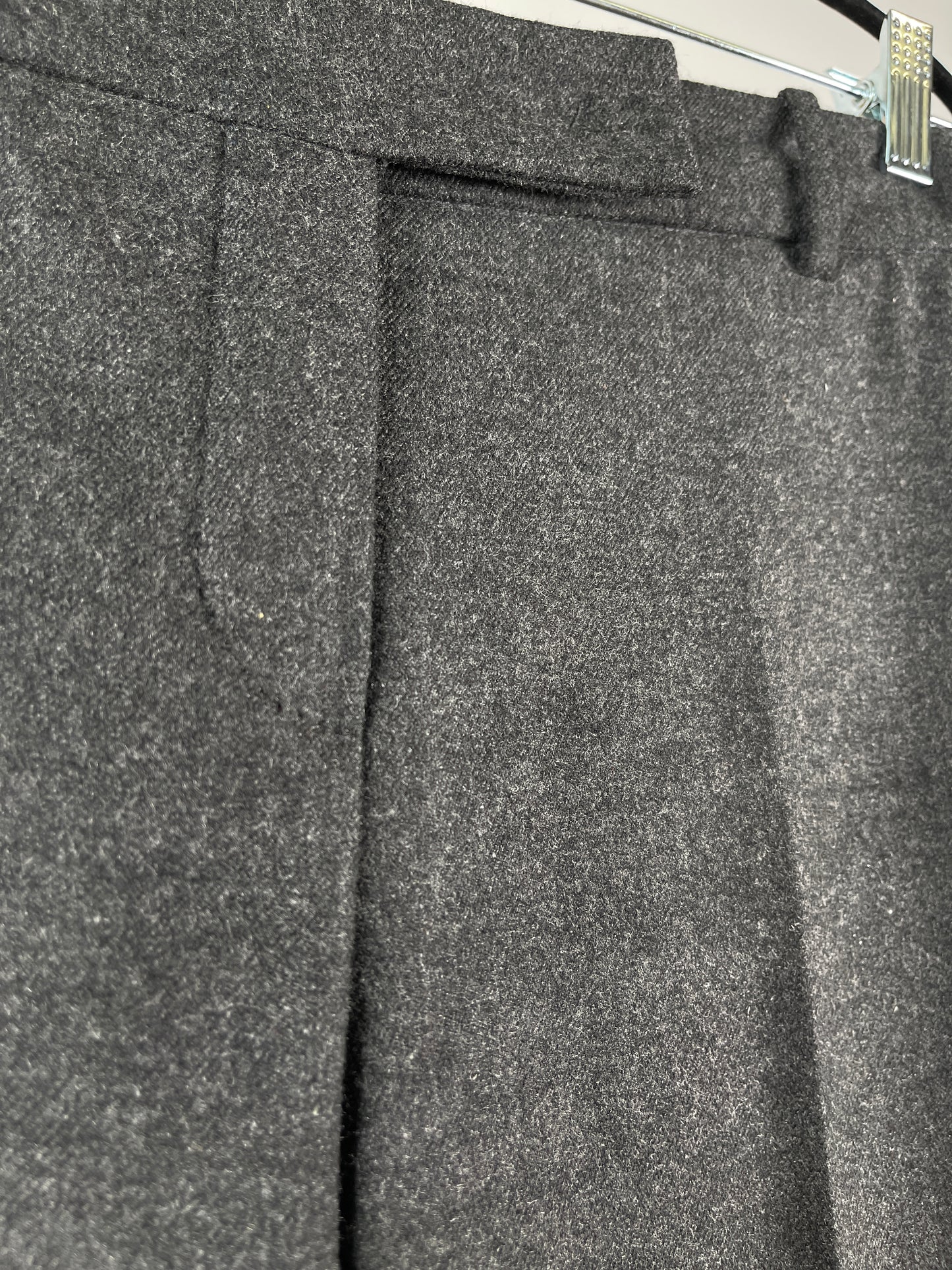 Pantalon gris luxueux en cachemire et soie (S)