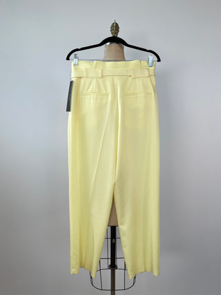 Pantalon jaune luxueux à taille frison lavable NEUF*