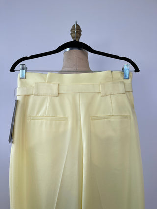 Pantalon jaune luxueux à taille frison lavable NEUF*