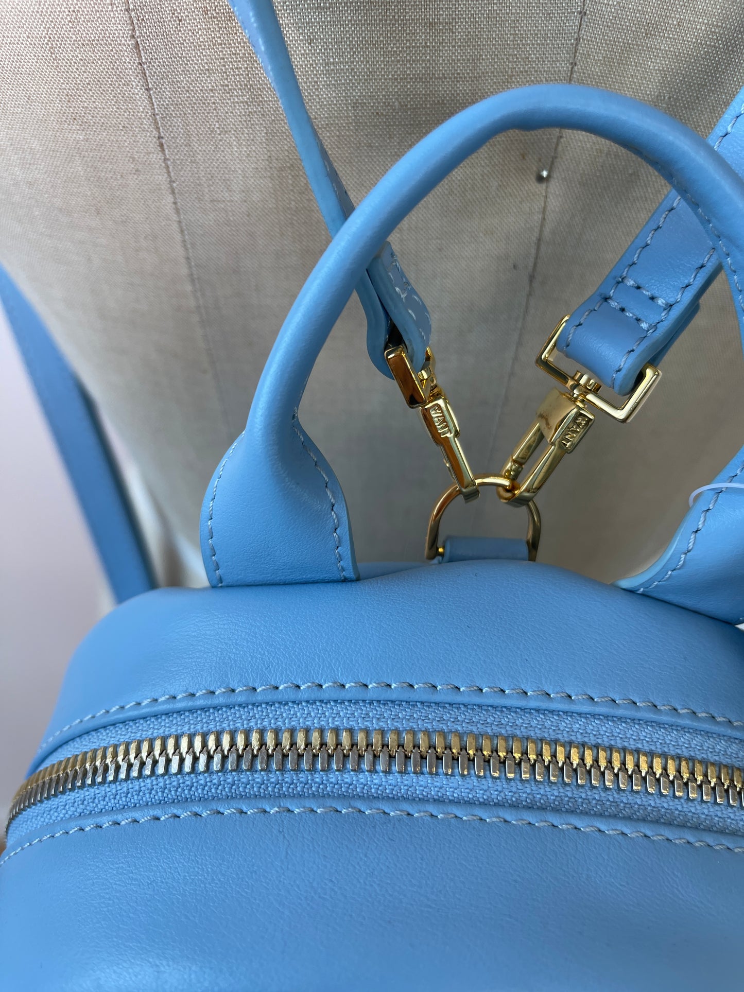 Mini sac à dos luxueux en cuir bleu NEUF*