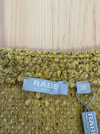 Veste de tricot bouclé jaune lavable (S)