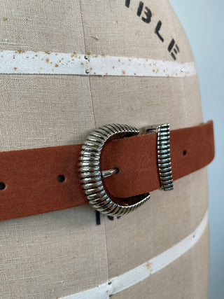 Full grain brown leather belt (10+12)