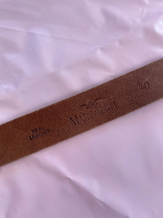 Full grain brown leather belt (10+12)