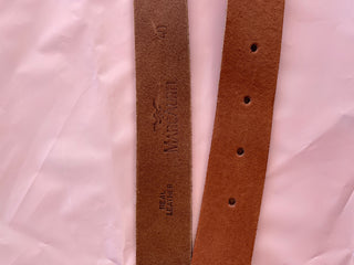 Full grain brown leather belt (10+12)