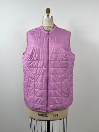 Veste rose matelassée sans manches lavable (6 à 16)