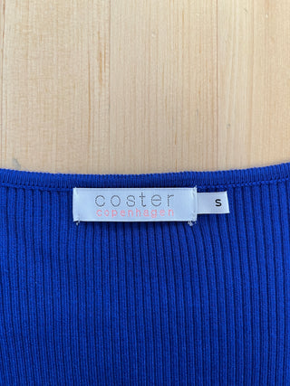 Electric Blue Fitted Knit Sweater (XS/S)