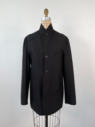 Luxurious black masculine convertible blazer